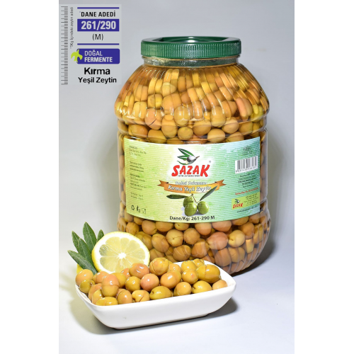 Yeşil Kırma Zeytin ( 261-290 M Kalibre) 5 Lt Pet Iri Tane