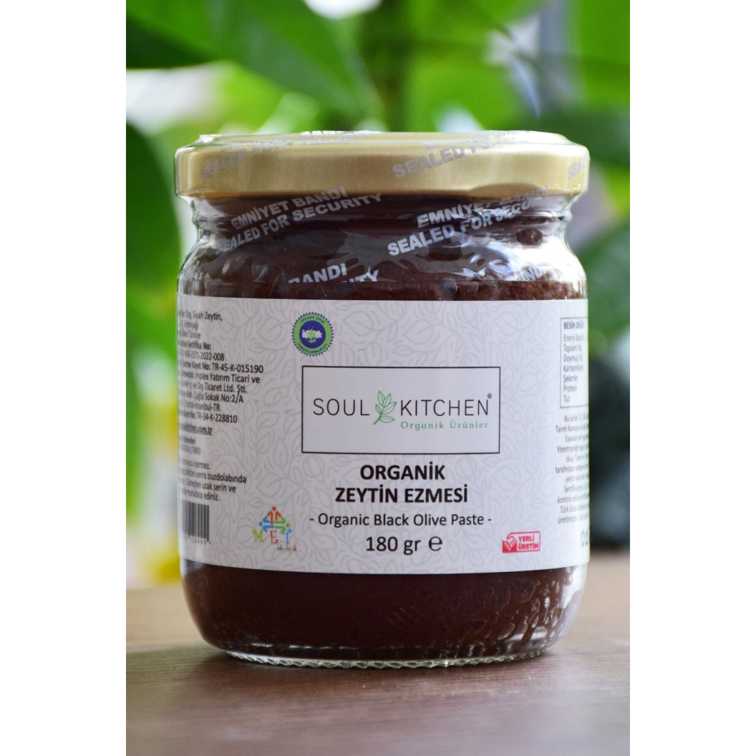 Organik Siyah Zeytin Ezmesi 180gr