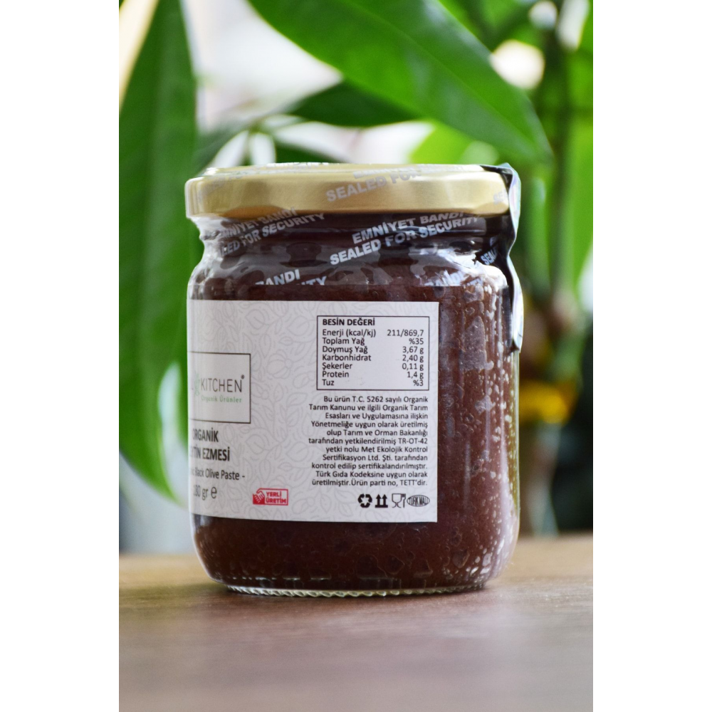Organik Siyah Zeytin Ezmesi 180gr