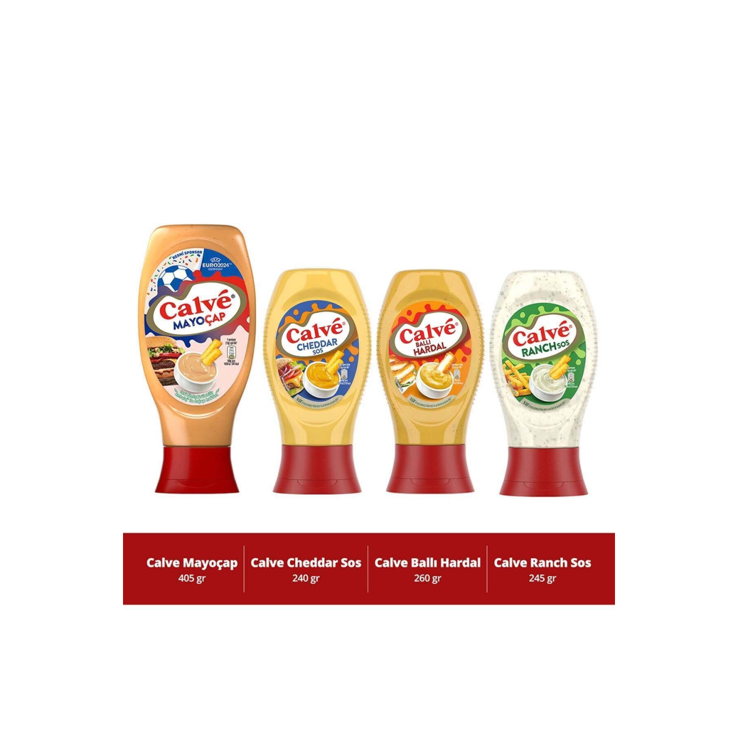 Sos Mayoçap Ketçap Ile Mayonezin Birleşimi 405g Cheddar Sos 240g Ballı Hardal 260g Ranch