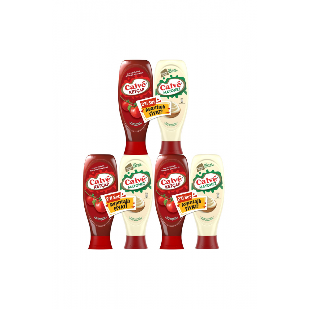 Ketçap 600 G Mayonez Yağı Azaltılmış 540 G 2'li Set X3 Adet