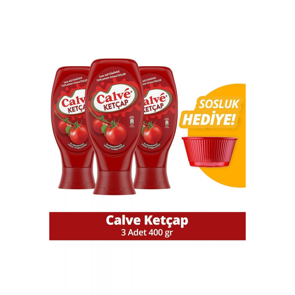 Ketçap Tam Mevsiminde Toplanan Domatesler 430 G X3 Adet