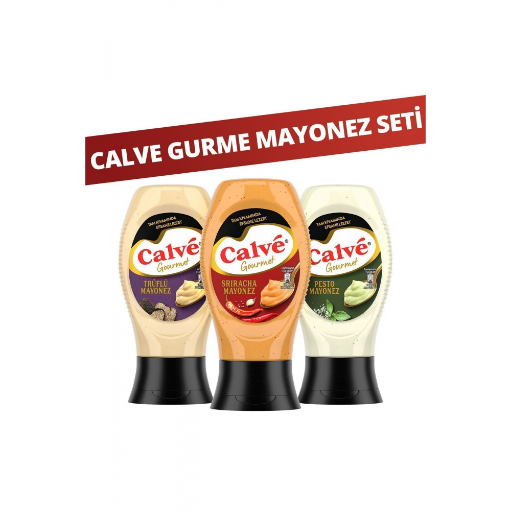 Gurme Mayonezler Sriracha 240g X1 Trüflü Mayonez 235g X1 Pesto 235g X1
