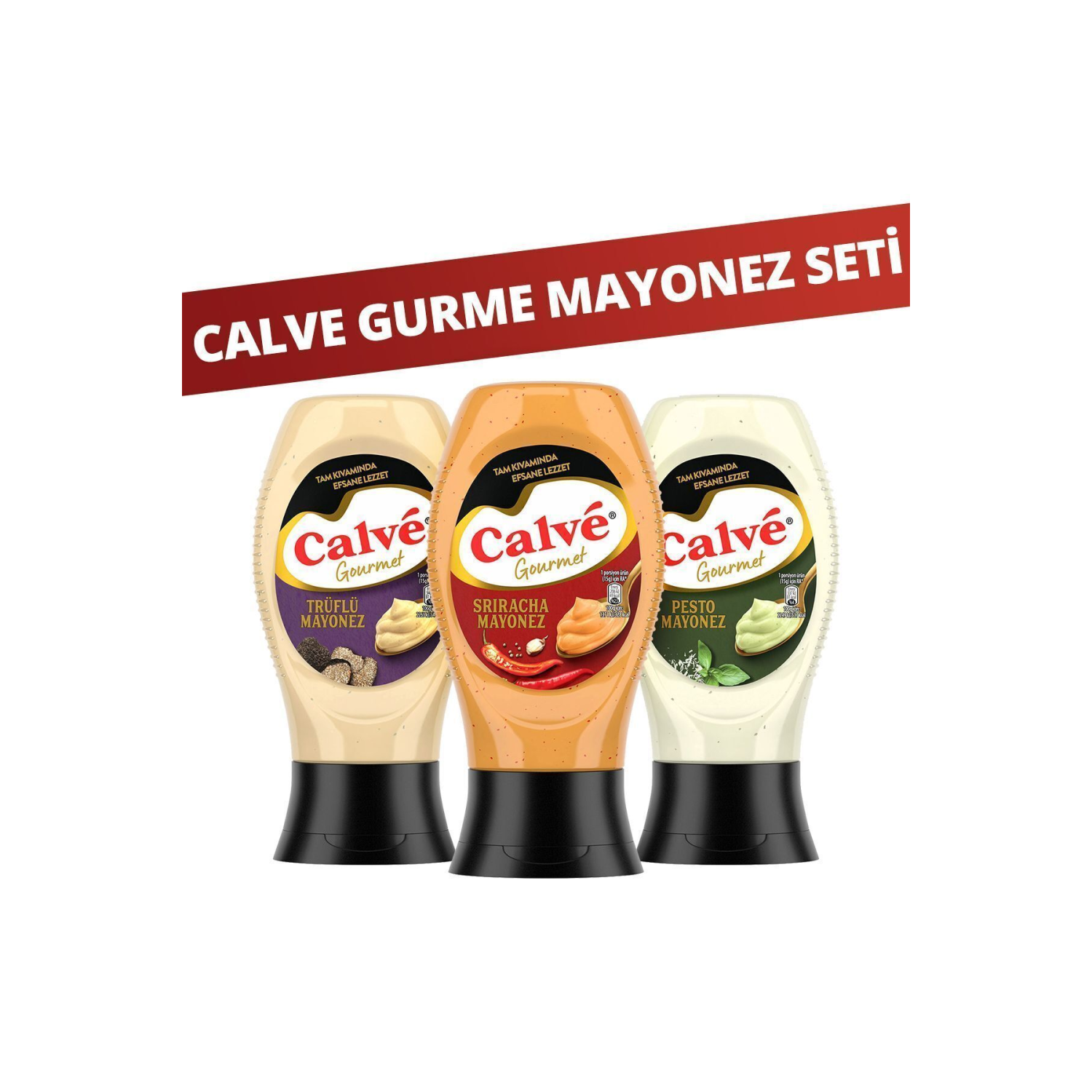 Gurme Mayonezler Sriracha 240g X1 Trüflü Mayonez 235g X1 Pesto 235g X1