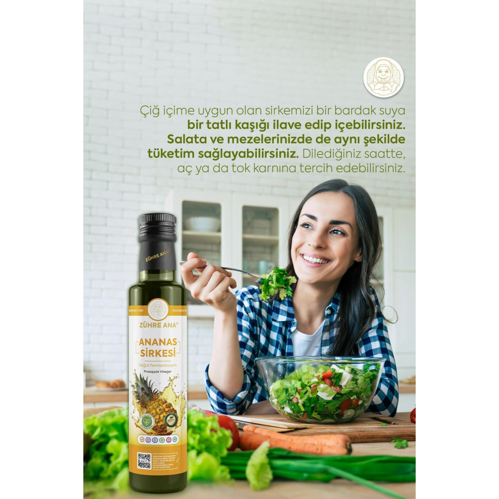 Ananas Sirkesi Doğal Fermantasyon Pineapple Vinegar 500 Ml