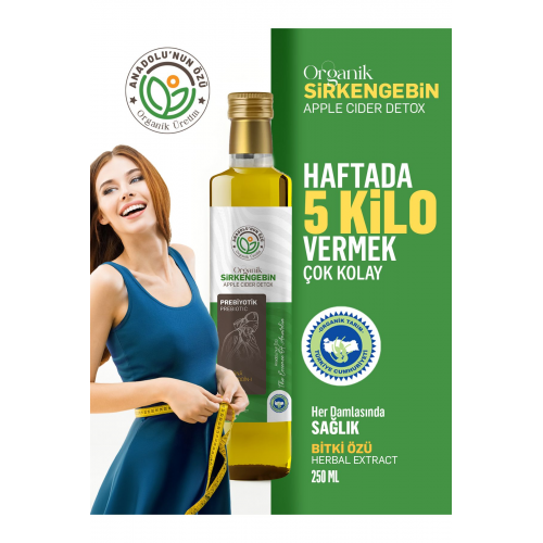 Organik Sirkengebin Prebiyotik Detox Sirkesi