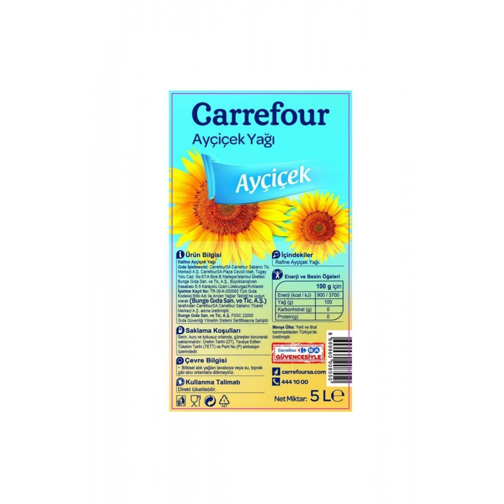 Ayçiçek Yağı Pet 5 lt