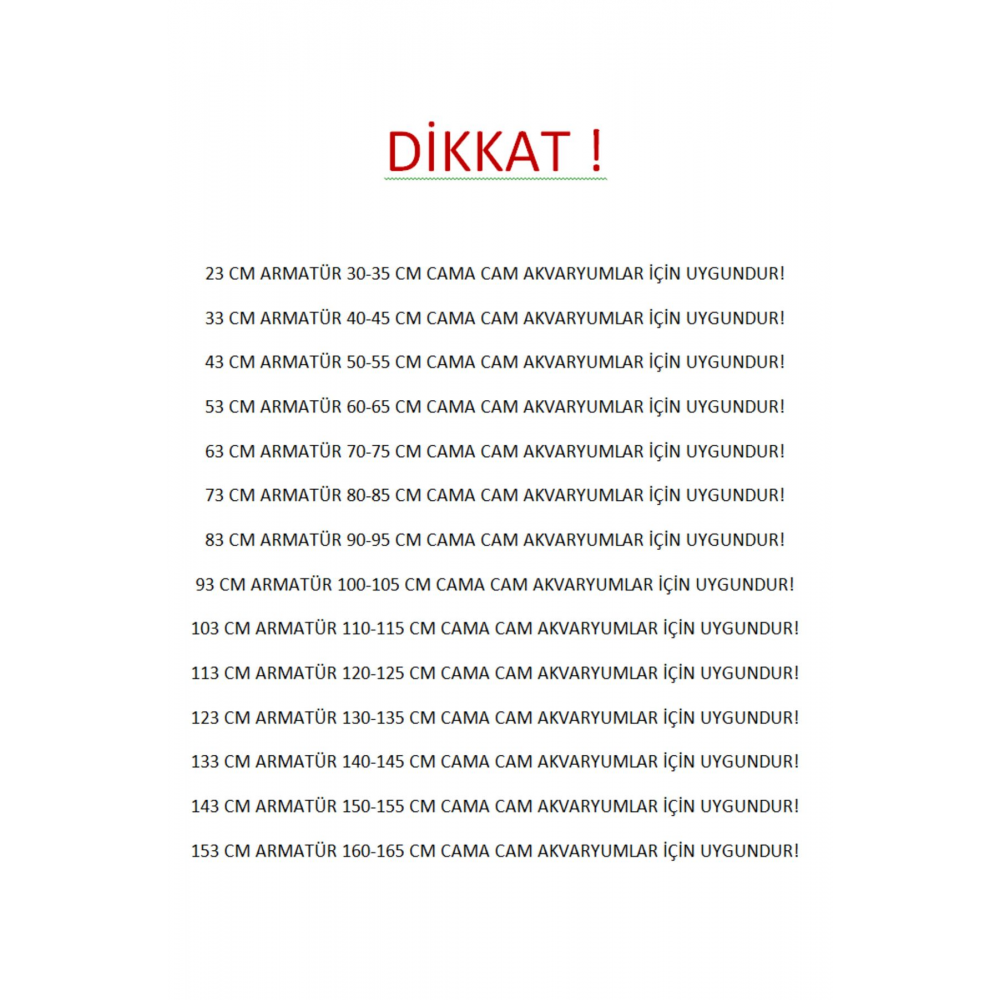 43 Cm (50-55 CM UYUMLU) Fullspectrum 4 Renk Armatür 2 Sıra Osram Marka Ledli 1320 Lümen