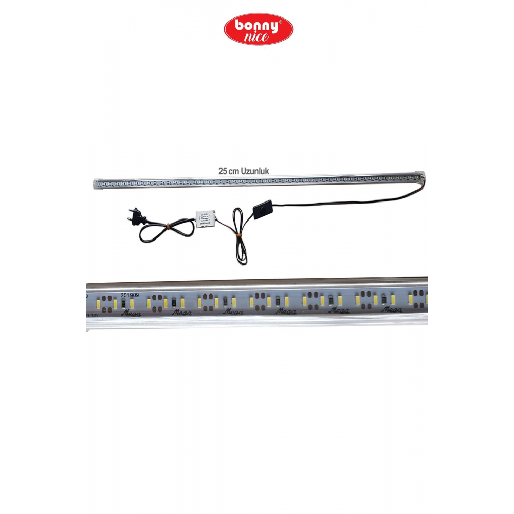 Akvaryum Aydınlatma Çubuk Bar Led Alüminyum Kasa Beyaz Işık 25 cm