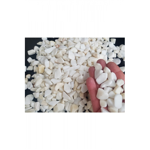 Beyaz Taş 2 Kg 1-2 Cm Beyaz Dolomit Taş Dere Taşı Çakıl Taşı Bahçe Süs Taşı Akvaryum Teraryum Taşı