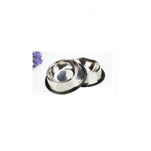 2 Adet Paslanmaz Çelik Mama Ve Su Kabı, Alt Taban 16 Cm (250 ML-8 OZ)