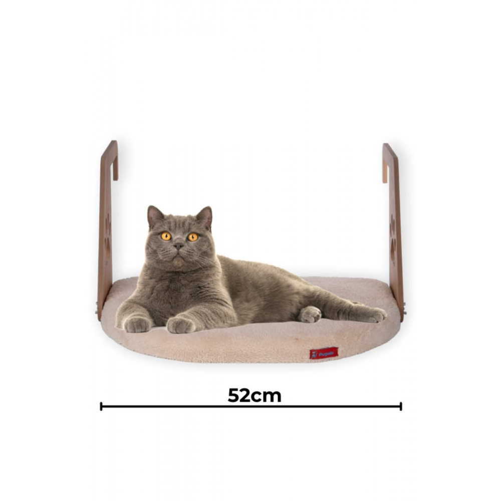 Kalorifer Petek Radyatör Yatağı Kedi Geniş Kalorifer Yatağı Peluş Şampanya Rengi