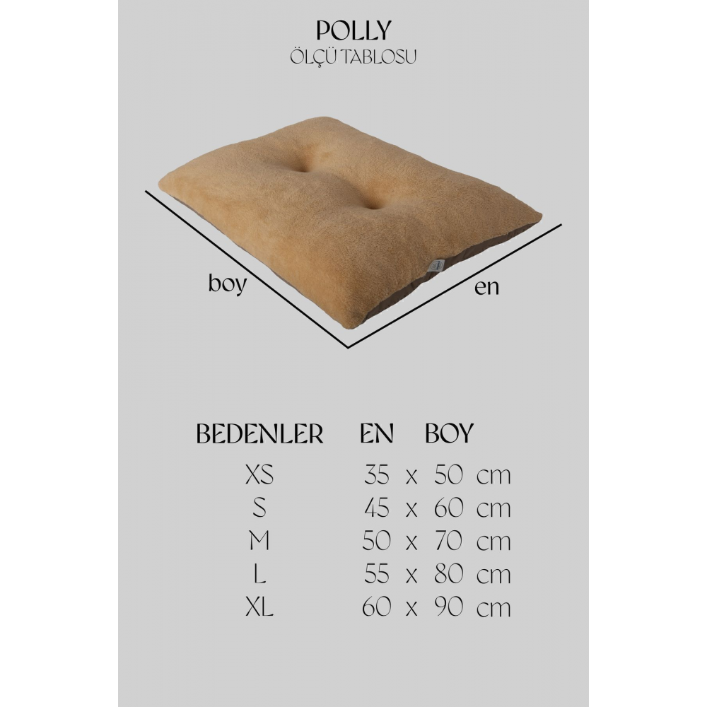 Polly, Çift Taraflı Kullanılabilen, Çok Amaçlı, Yıkanabilir Kedi Ve Köpek Yatağı Ve Yer Minderi