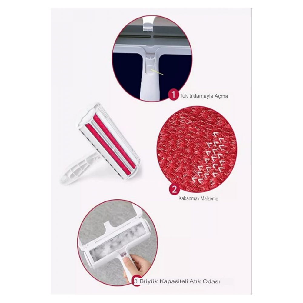 Kedi Köpek Tüy Toplayıcı Hazneli Gırgır