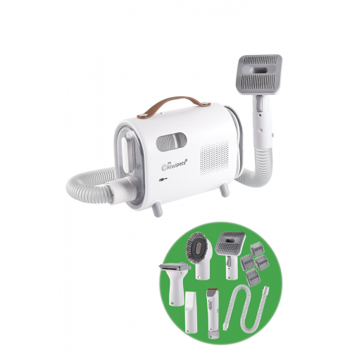 Kiwipets Evcil Hayvan Bakım Seti Kedi ve Köpek Tıraş Makinası - Kurutma ve Vakumlu Tarama Seti