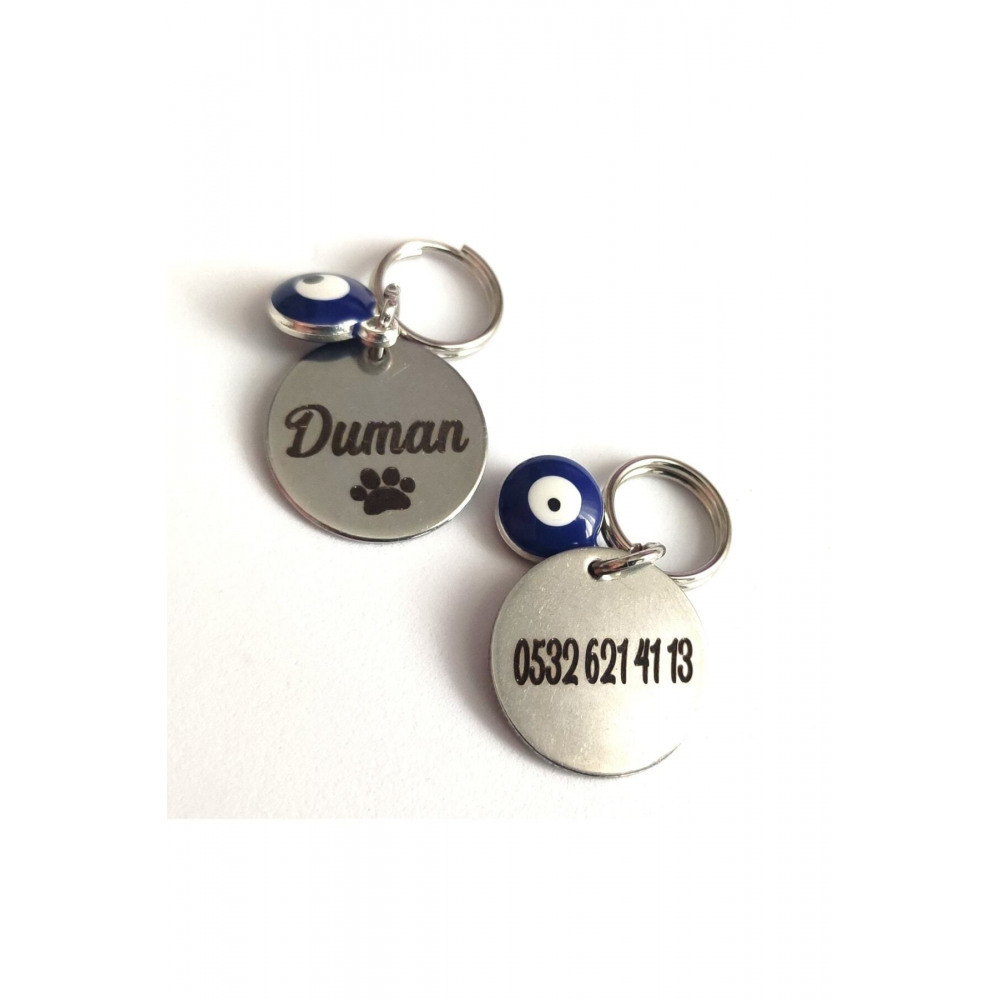 Kedi Künyesi, Isimli Kedi Ve Köpek Künyesi, Isimli Kedi Tasması Künyesi, Paslanmaz Çelik Malzeme