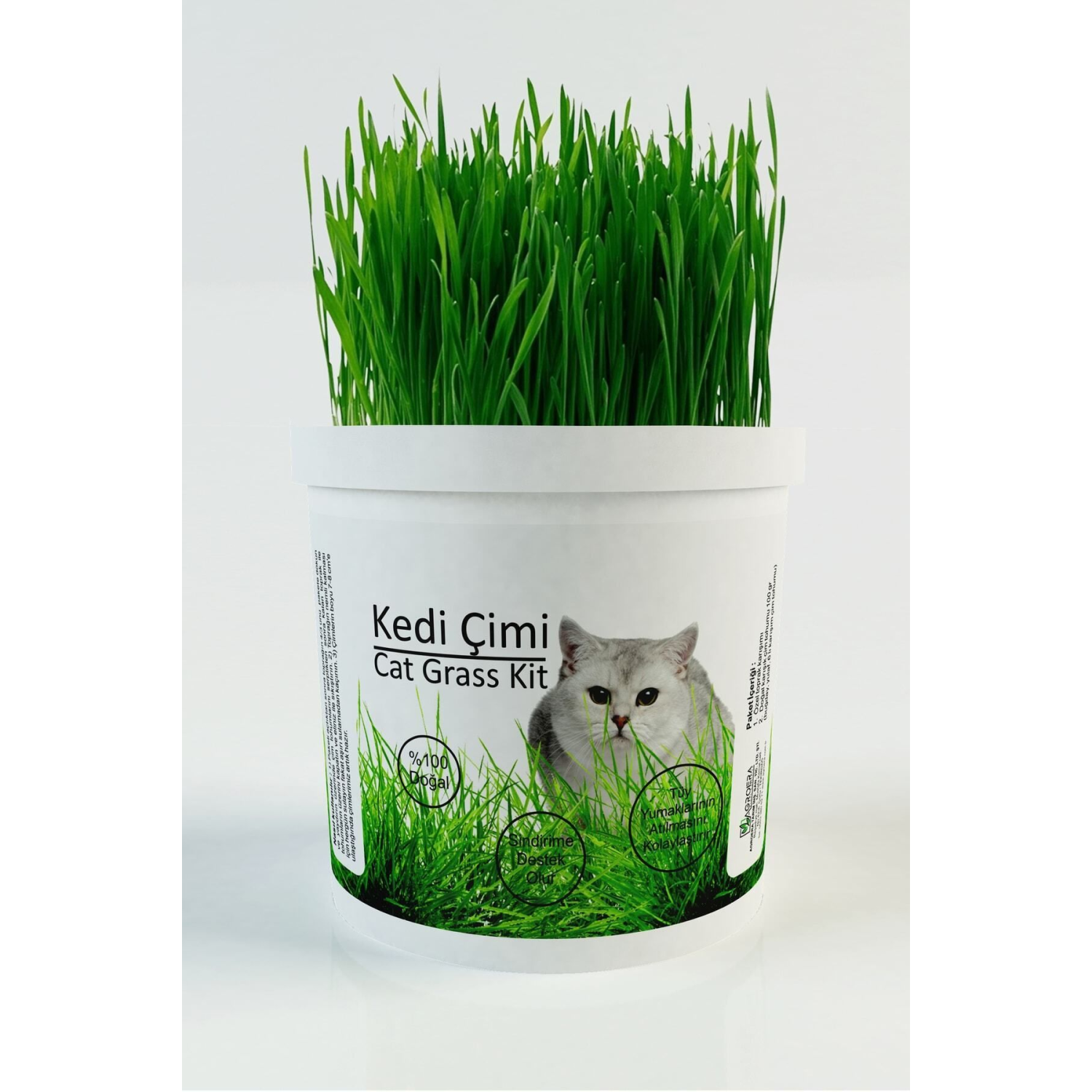 %100 Doğal Kedi Çimi (tüy Yumağı Önleyici)