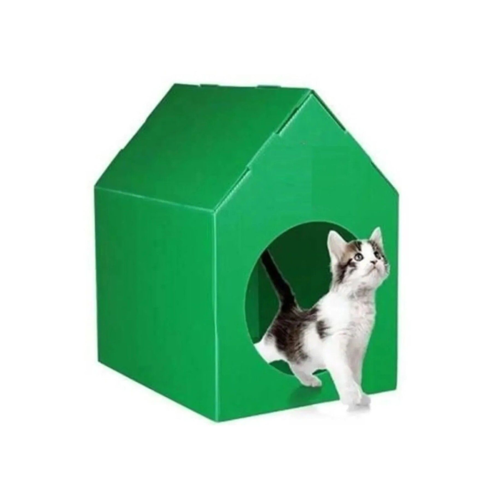 Yeşil Renk Kedi Köpek Evi Plastik Su Geçirmez