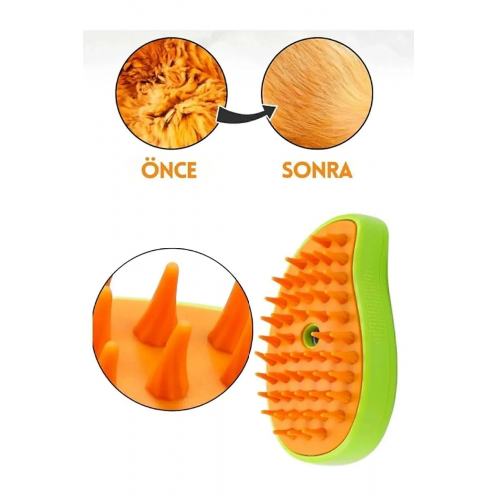 Buharlı Kedi Köpek Tarağı Yeni Nesil Tüy Alma Tarağı