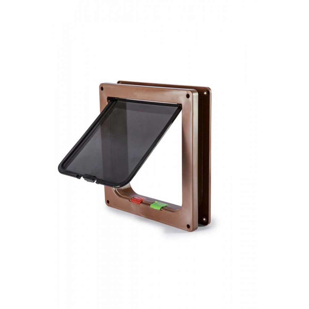 Kedi Köpek Kapısı 4 Yollu 25x23,5x5 Cm Kahverengi