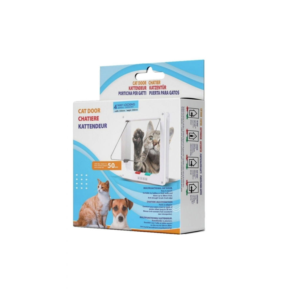 Kedi Köpek Kapısı 4 Yollu 25x23,5x5 Cm Siyah