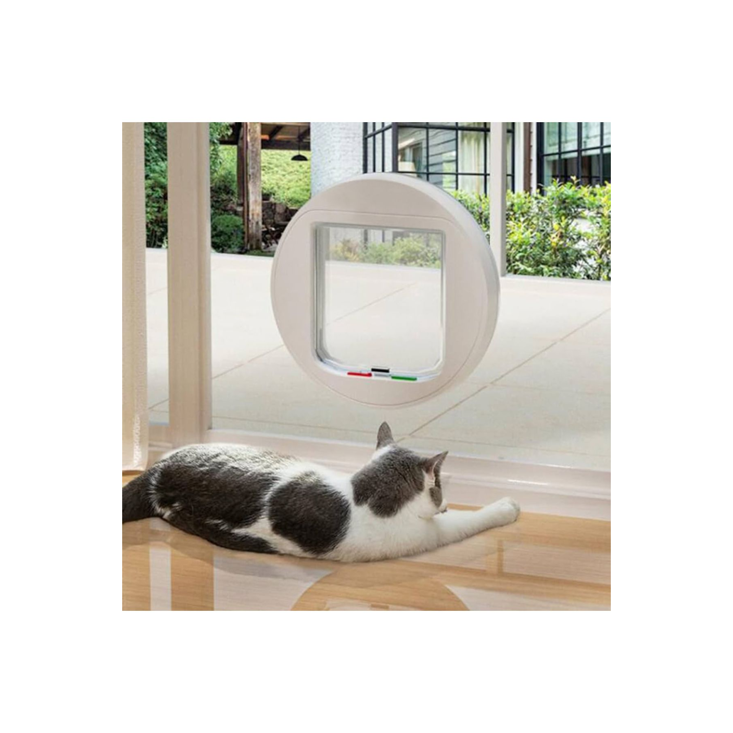 Ufo Cam İçin Kedi Kapısı 4 Yönlü Kilitli