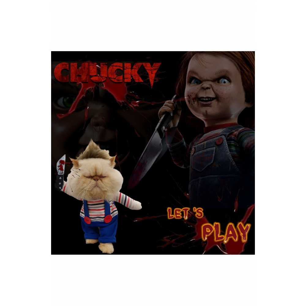 Katil Bebek Chucky (0-2 KG) Kedi Kostümü - Xxs