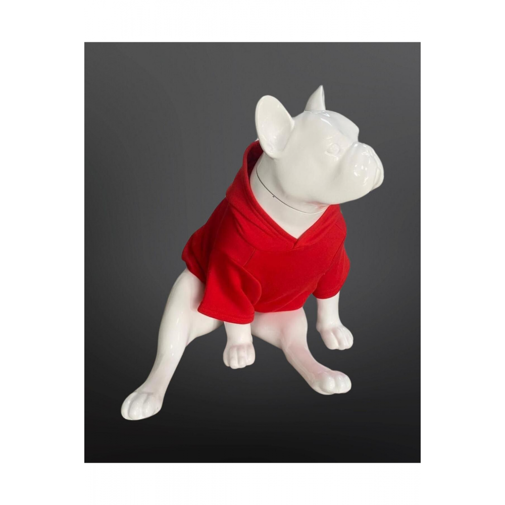 Kedi & Köpek Kıyafeti Sweatshirt - Baskısız Kırmızı Sweatshirt - M Beden