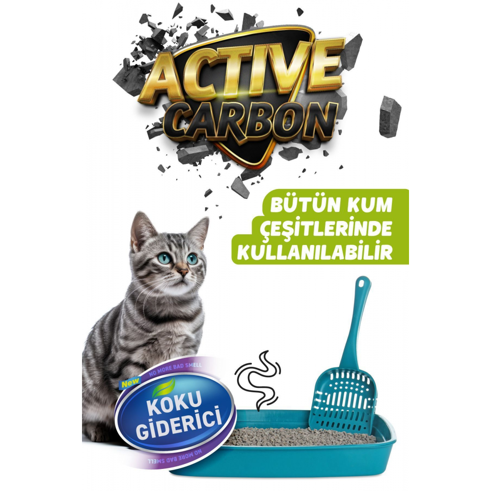 Active Carbon Kedi Kumu Koku Giderici 500 GR