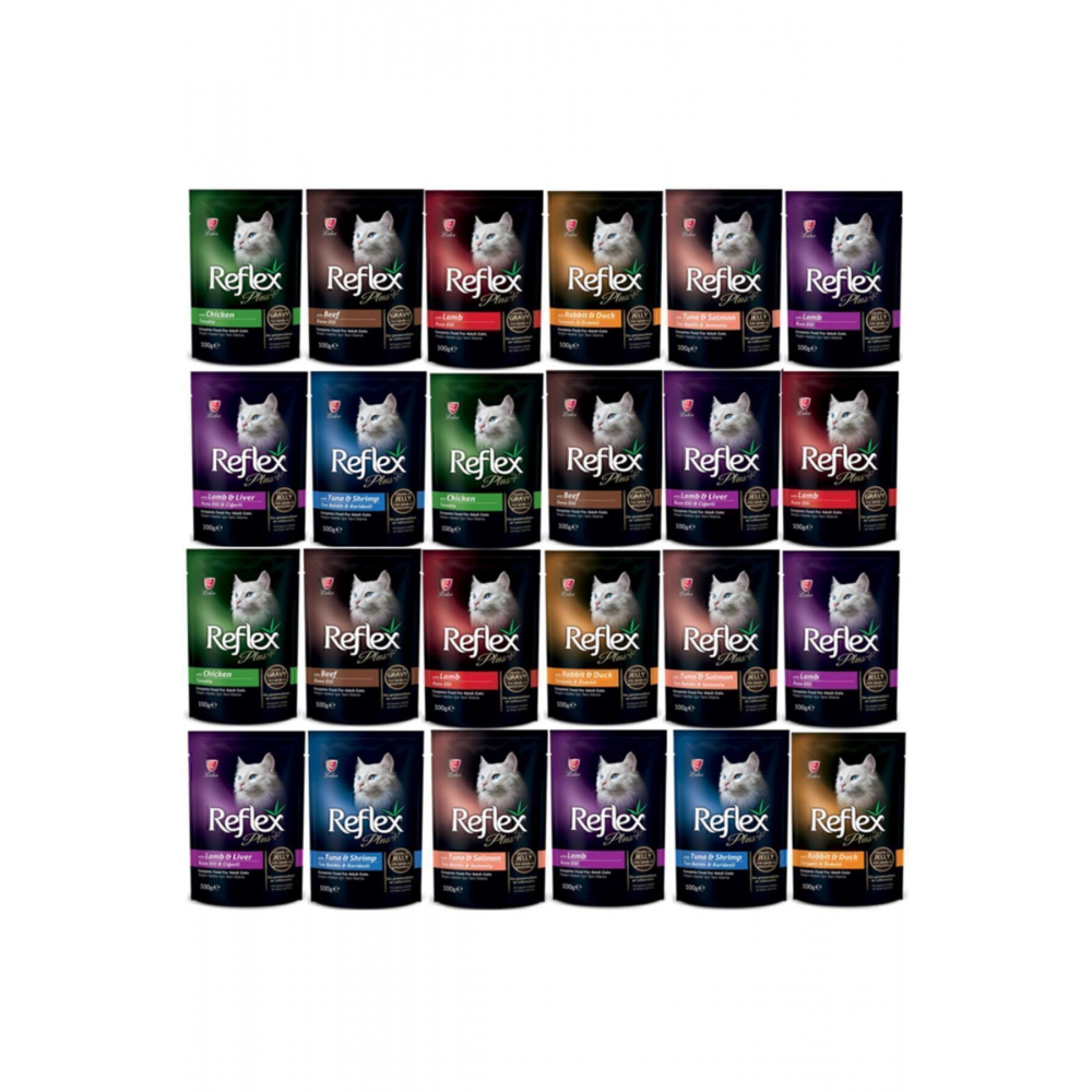 Karışık Soslu Kedi Yaş Maması Kedi Pounch 100 Gr X 20 Adet