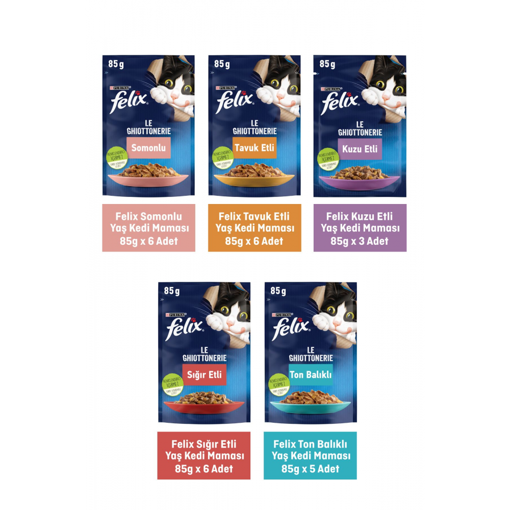 Karışık Yetişkin Kedi Yaş Maması 26 X 85 gr