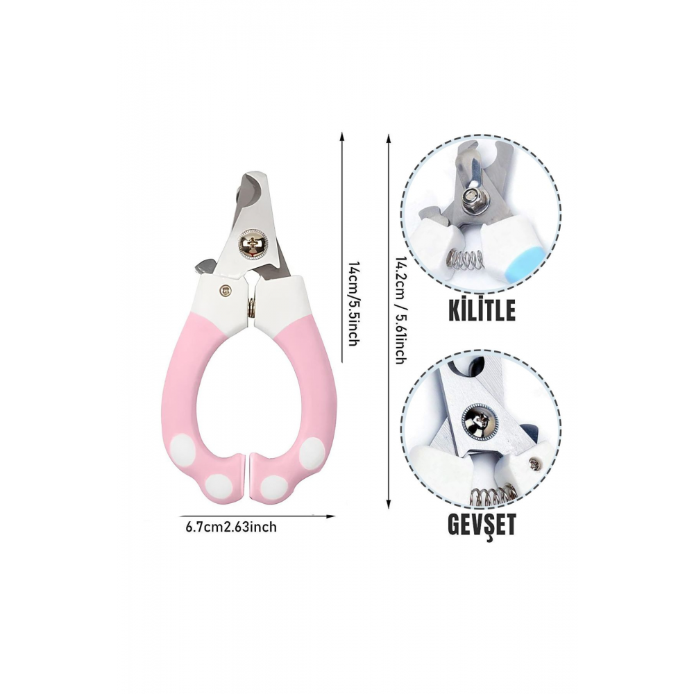Kedi Ve Küçük Irk Köpek Tırnak Makası Törpü Seti Orta Boy Yeni Model 1 Adet Manikür Bakım