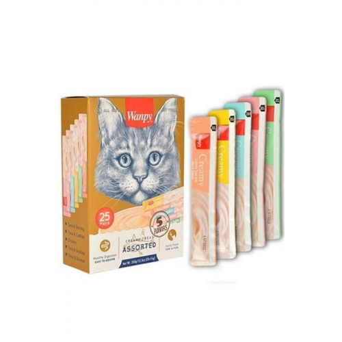 Karışık Paket Sıvı Kedi Ödül Maması 25x14gr