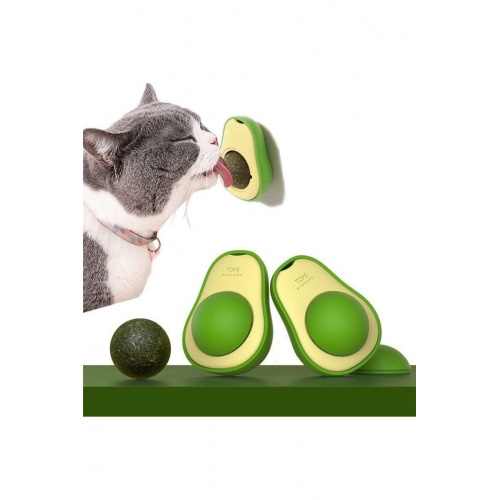 Sevimli Yapışkanlı Kedi Çimi Avokado Catnip 360 Derece Dönen Kedi Nanesi Oyuncağı