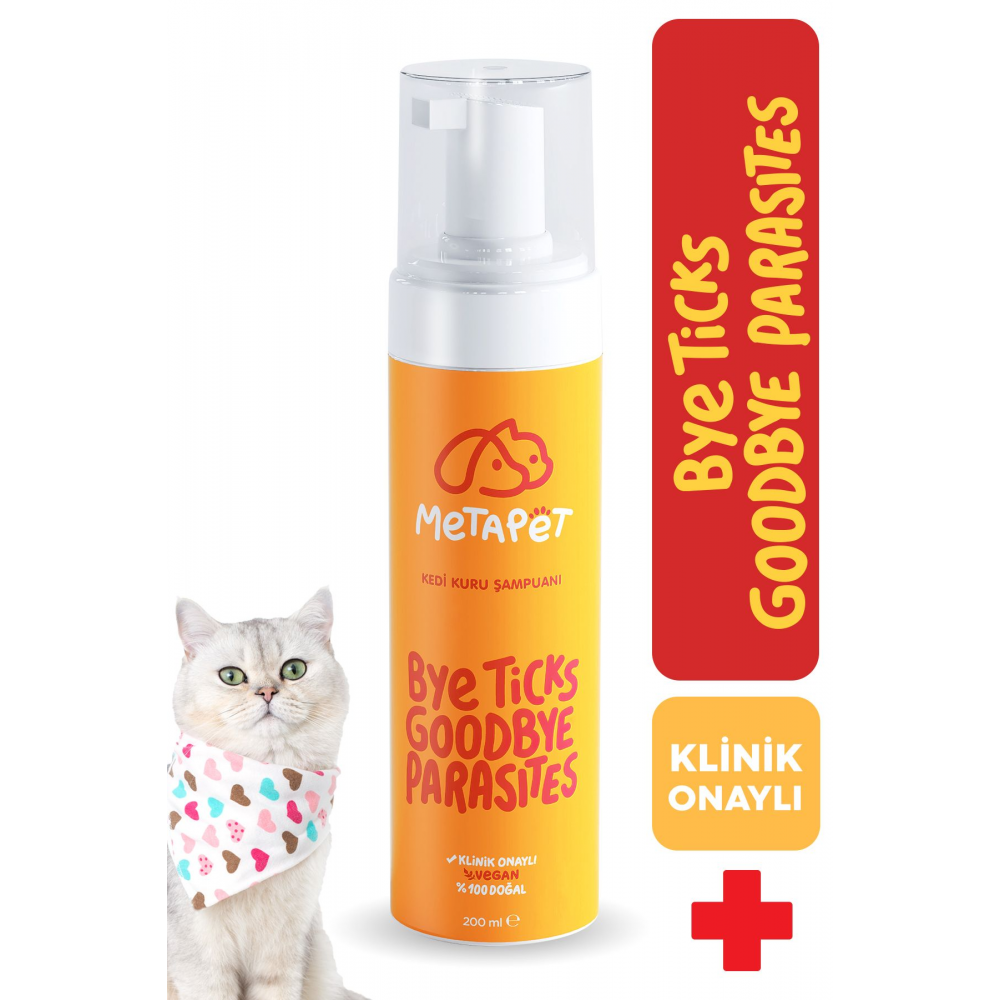 Kedilere Özel Koruyucu Kuru Şampuan