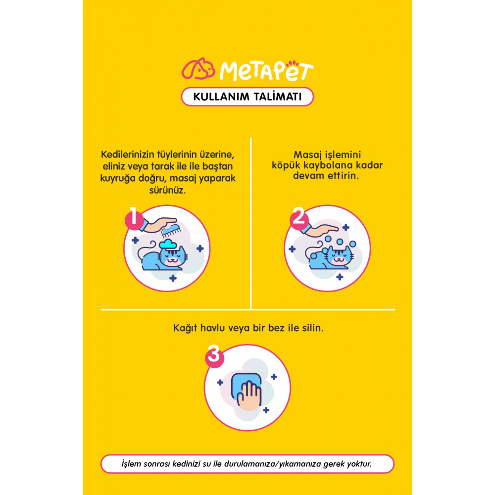 Kedilere Özel Koruyucu Kuru Şampuan