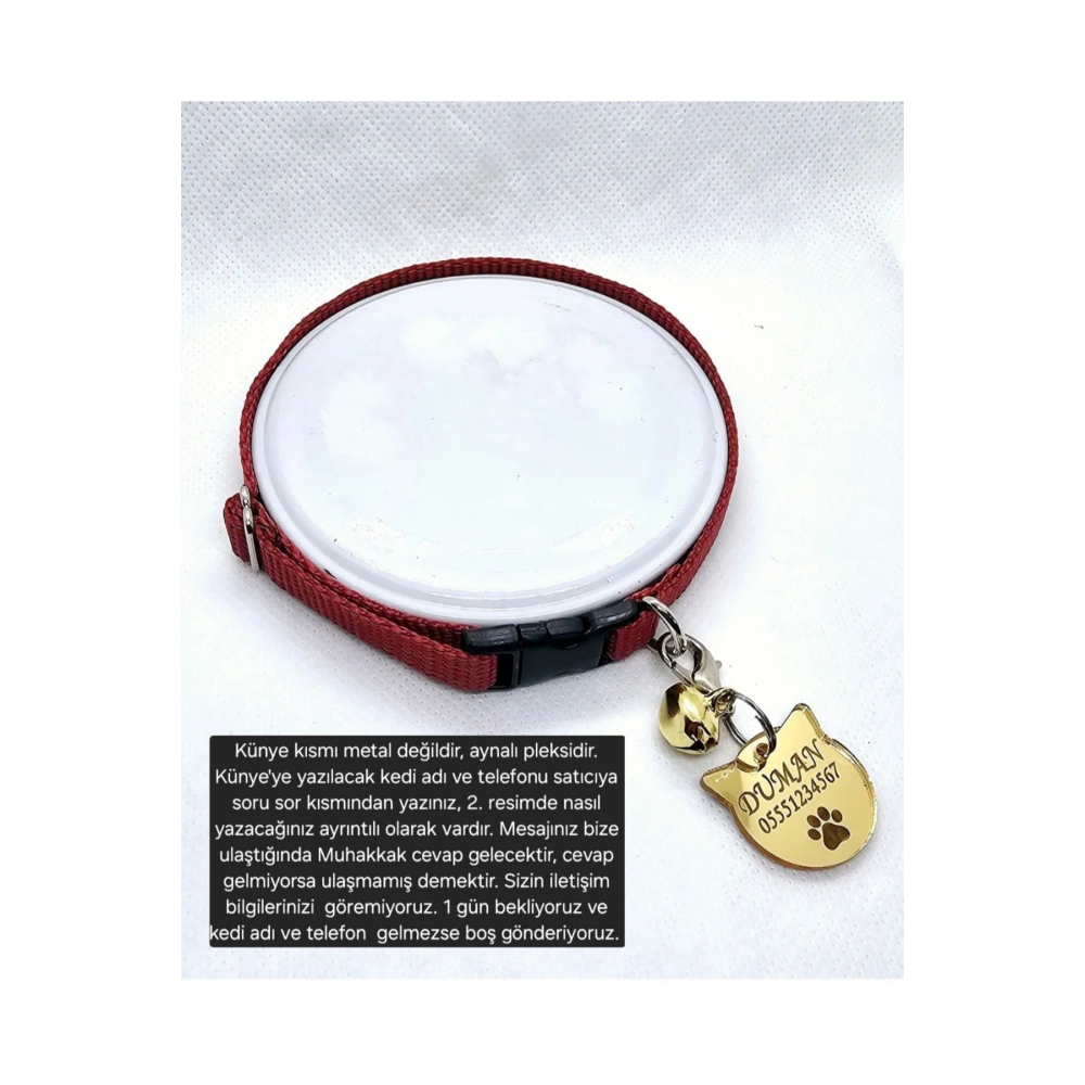 Kedi Isimlik Ve Tasma Seti, Kişiye Özel Isimlik