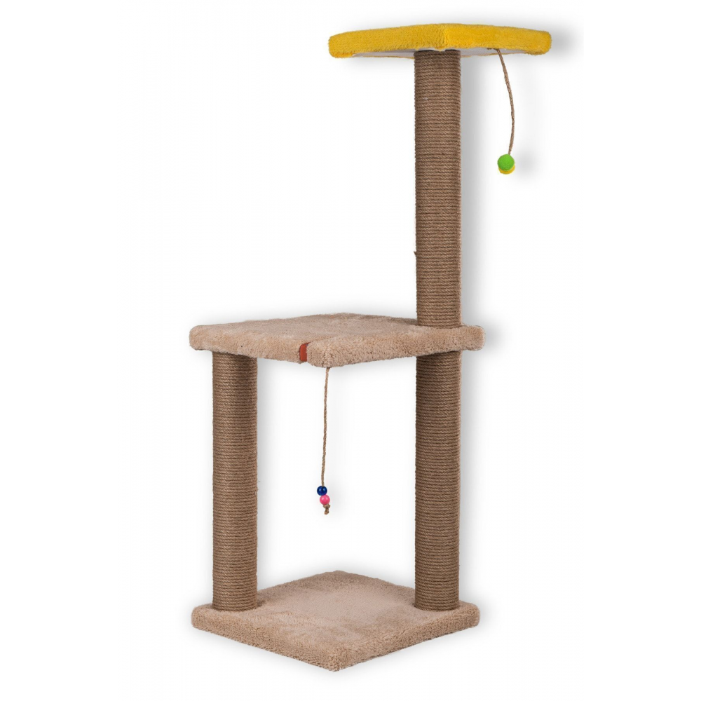 82 cm Krem iki Katlı Kedi Tırmalama Tahtası Catnipli Tırmalama Tahtası