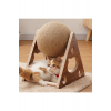 Ahşap Ipli Kedi Oyuncagi Topu Kedi Tırmalaması