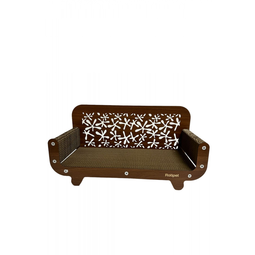 Karton Kedi Tırmalama Desenli Koltuk 59x30x25