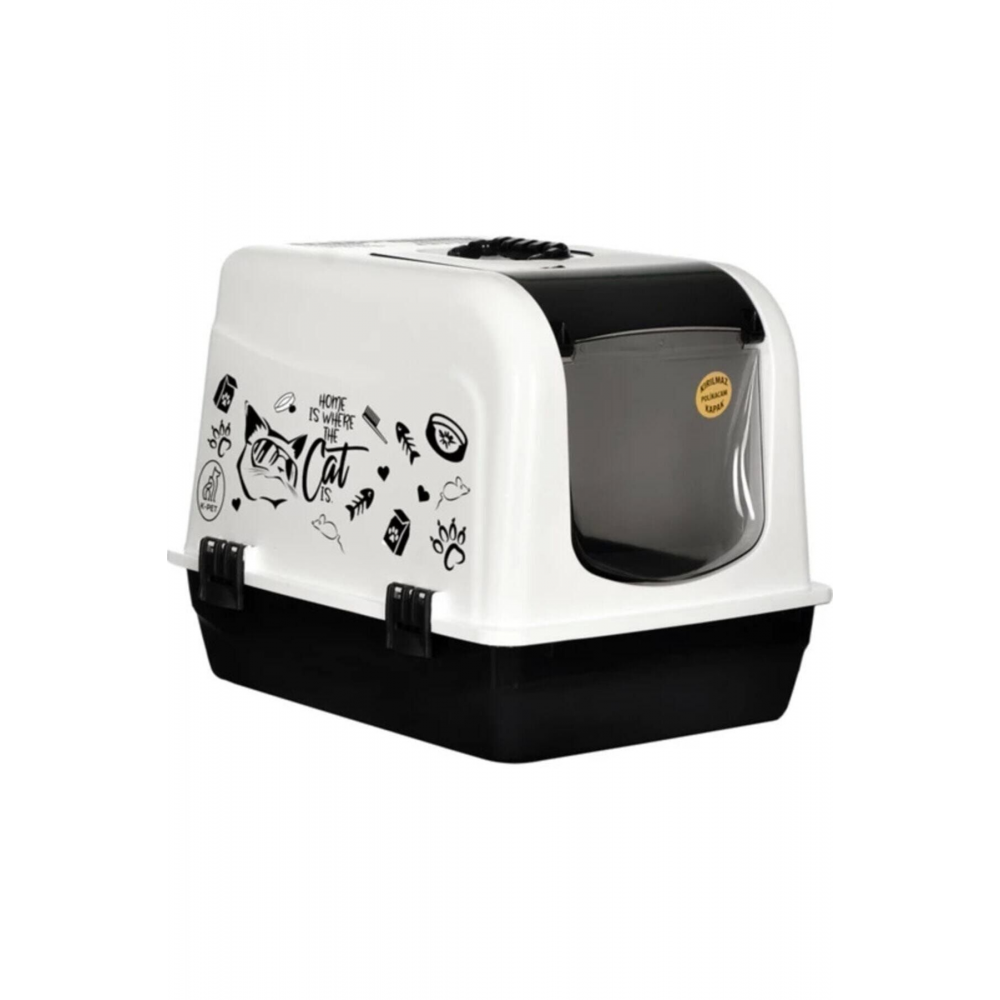 Xxl Büyük Boy Kapalı Kedi Tuvaleti Ve Kürek Hediyeli - En: 39 Genişlik :53 Yükseklik: 41