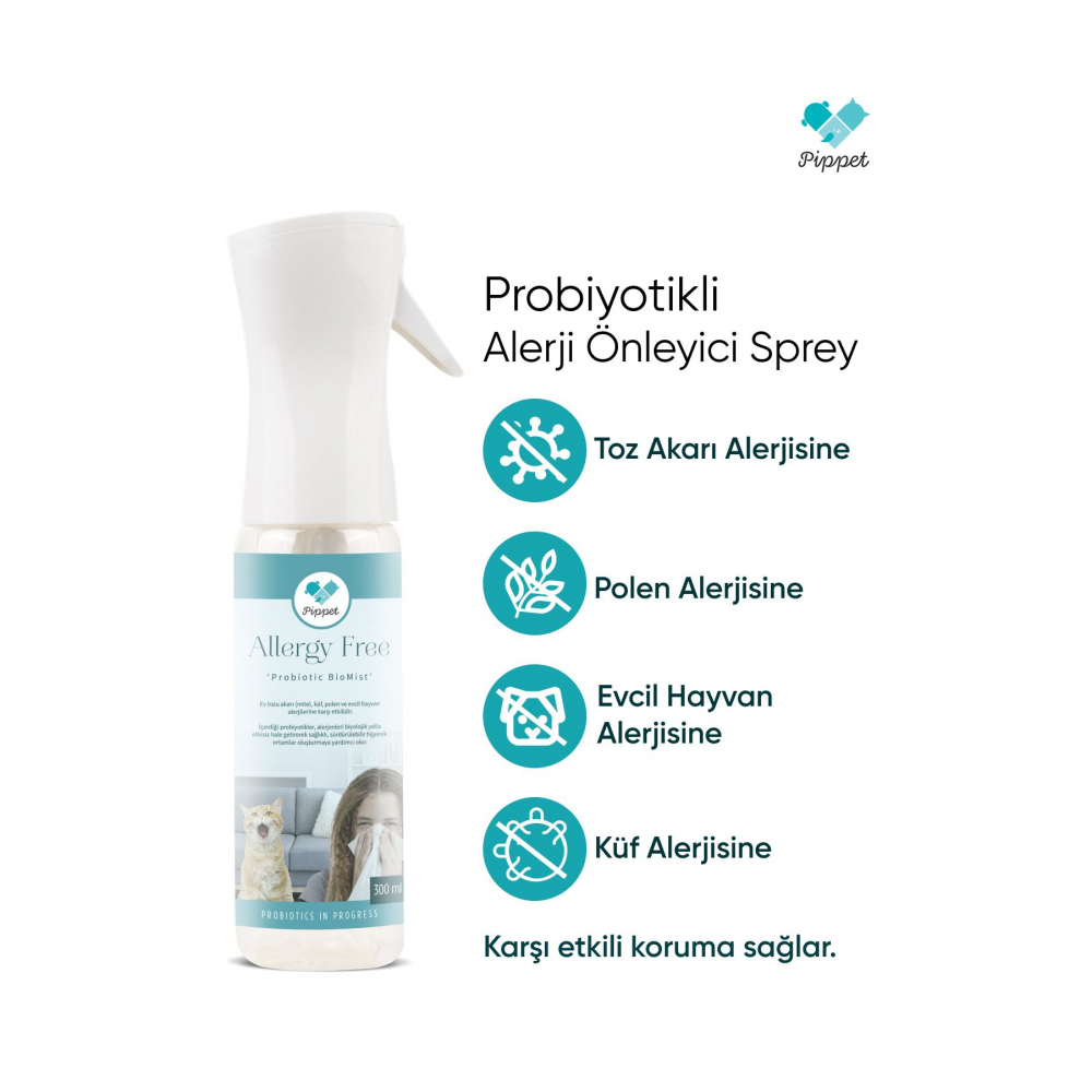 Probiyotik Kedi Köpek Ve Toz Akar Alerji Önleyici Sprey 300 ml