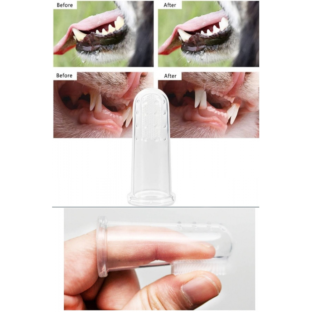 Silikon Kedi Ve Köpek Diş Fırçası Evcil Hayvan Diş Bakım Fırçası Yumuşak Diş Tartar Diş Fırçası
