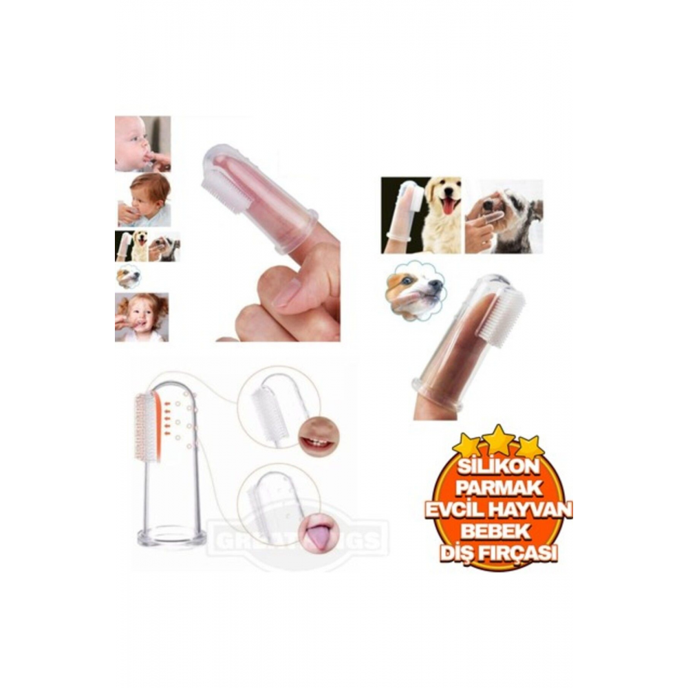 Silikon Parmak Evcil Hayvan Kedi Ve Köpek Diş Fırçası