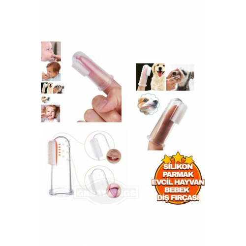 Silikon Parmak Evcil Hayvan Kedi Ve Köpek Diş Fırçası