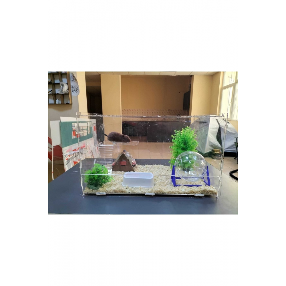 Hamster Kafesi Özel Tasarım Demonte Gelmektedir - Içindeki Ürünler Dahil Değildir.