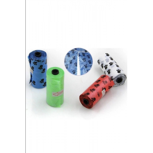 4 Lü Rulo Evcil Hayvan Köpek Dışkı Toplama Kaka Rulosu Torbası Poşeti Kedi Köpek Temizlik Dışkı Rulo