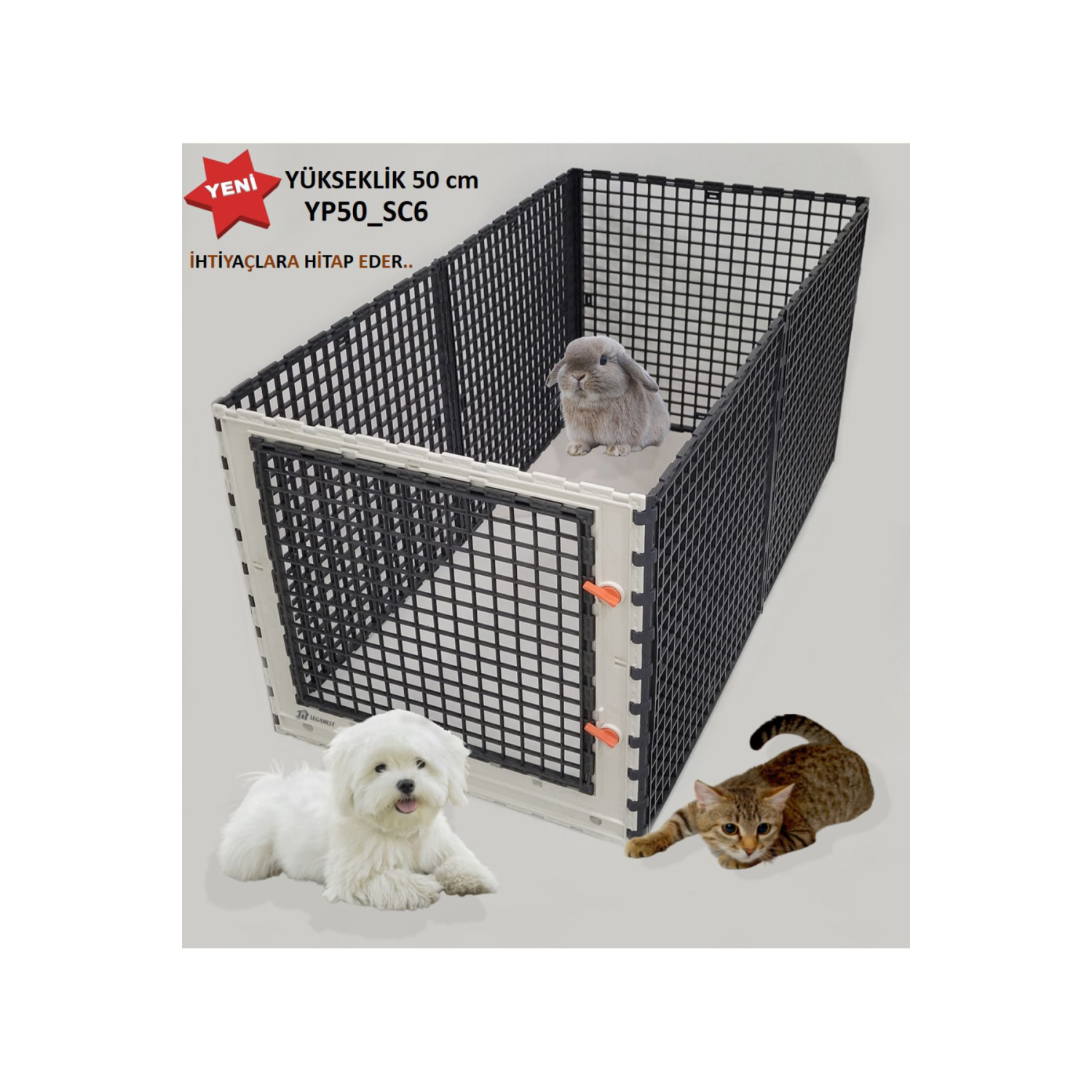 100cm X 50cm X 50cm Ultra Sağlam Kedi, Köpek, Tavşan Çiti