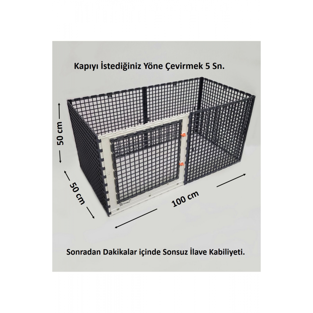 100cm X 50cm X 50cm Ultra Sağlam Kedi, Köpek, Tavşan Çiti