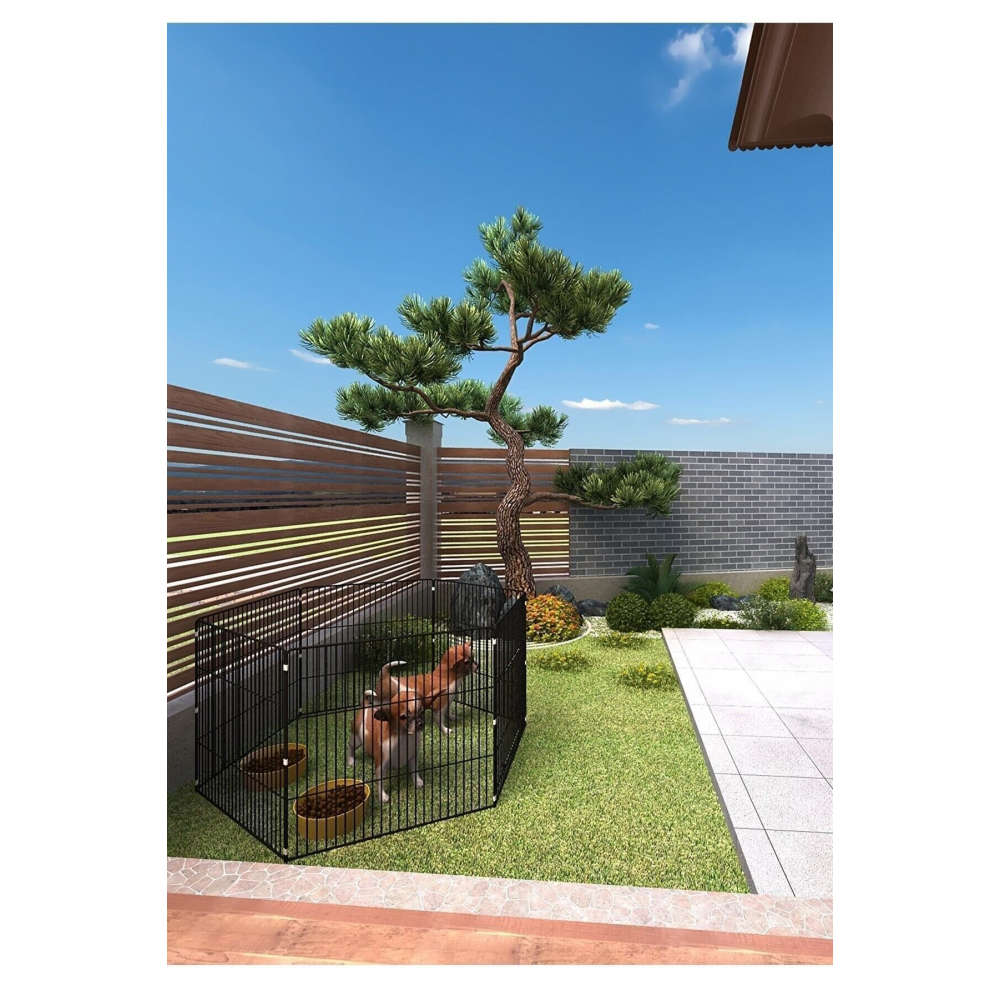 75x70 Katlanır Metal Köpek Oyun Alanı , Evcil Hayvan Oyun Eğitim Alanı , Köpek Çiti , Tavşan Çiti